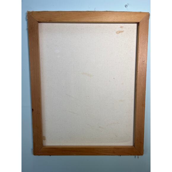 Vintage Painting Outhouse Garden Picket Fence 16x20 Signed Cottagecore Farmhouse - Picture 5 of 5